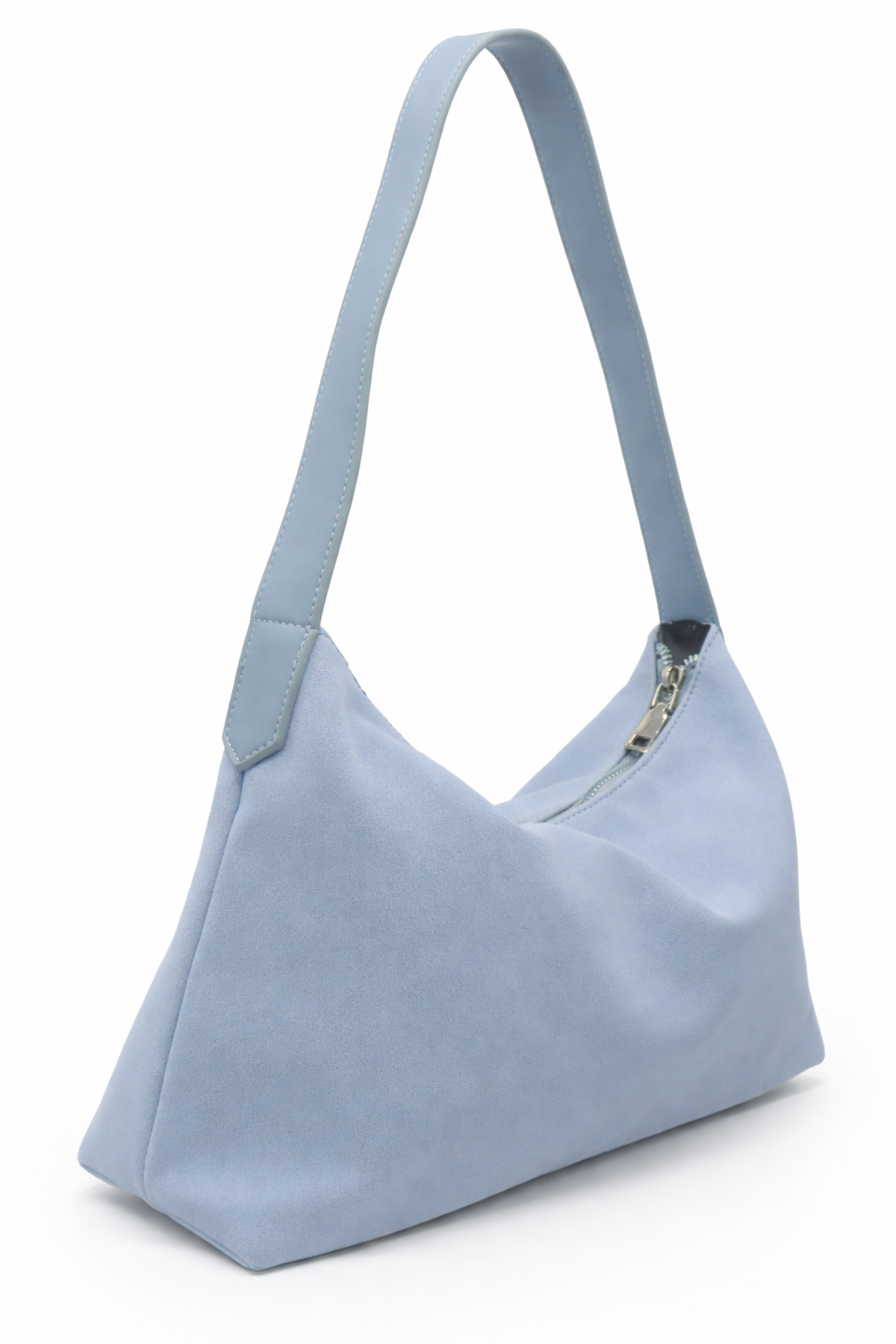 Woman's Slouchy Suede Shoulder Bag in Blue