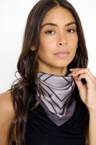 Women's Square design bandana in taupe
