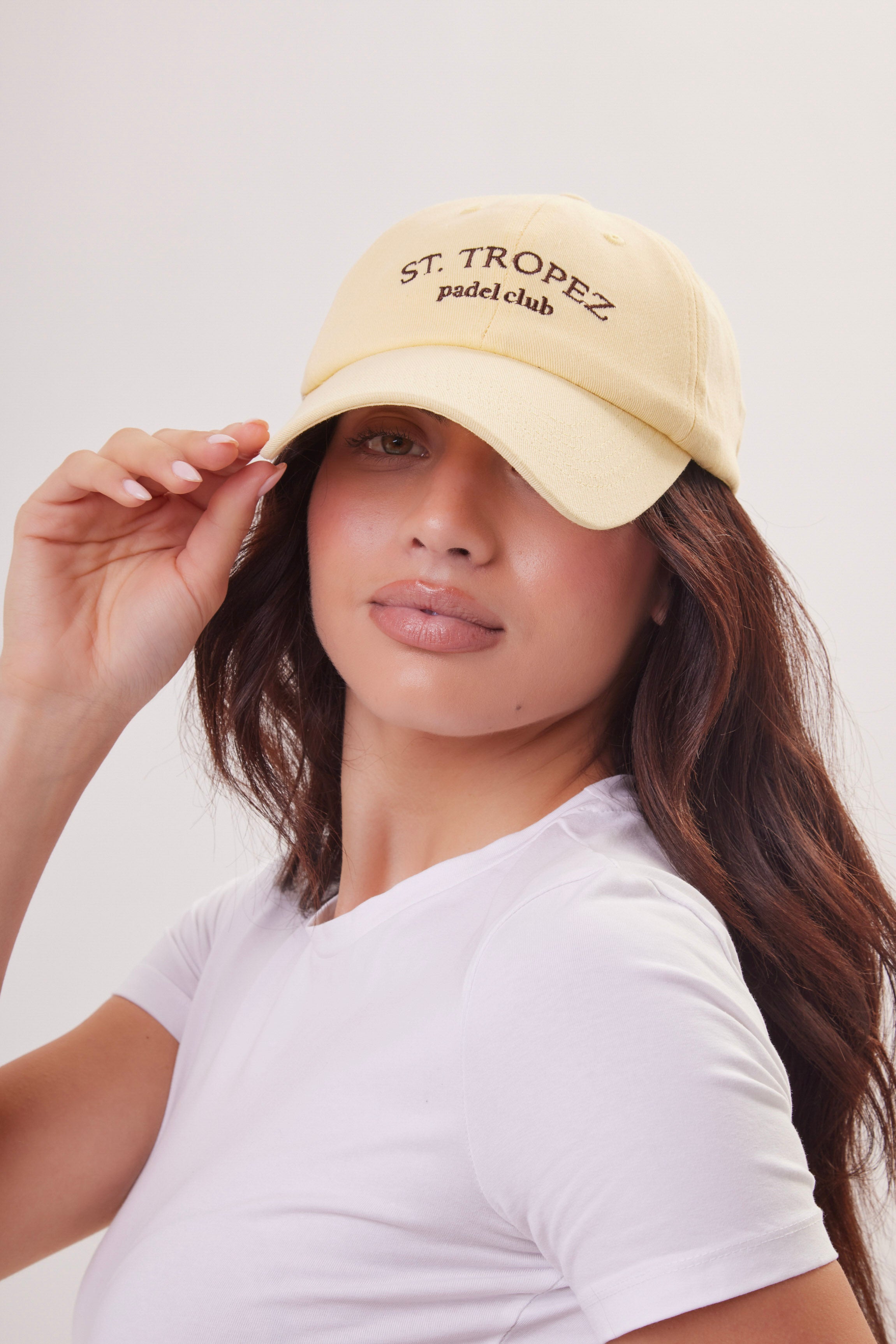Woman's St. Tropez Padel Club Baseball Cap in Yellow
