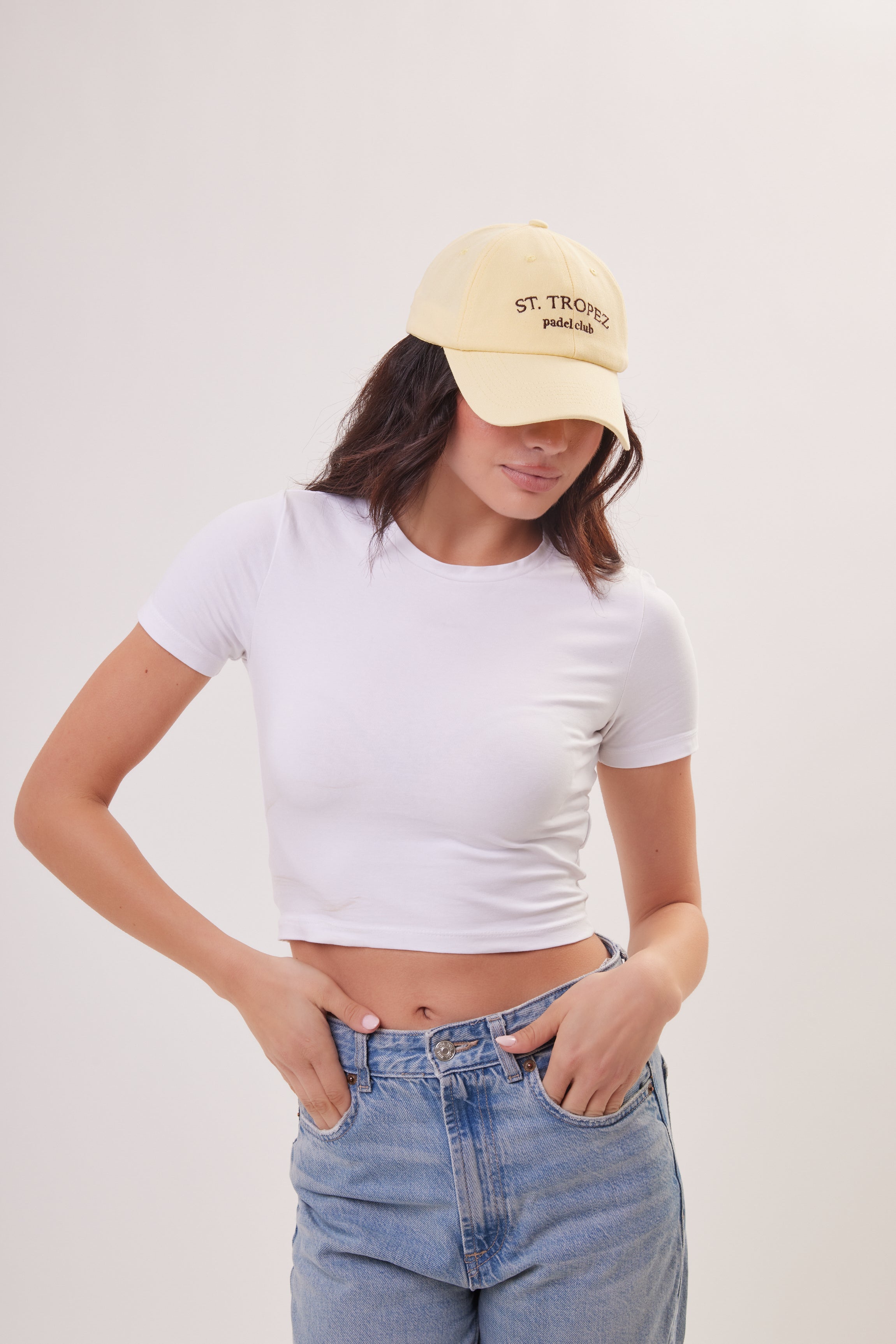 Woman's St. Tropez Padel Club Baseball Cap in Yellow