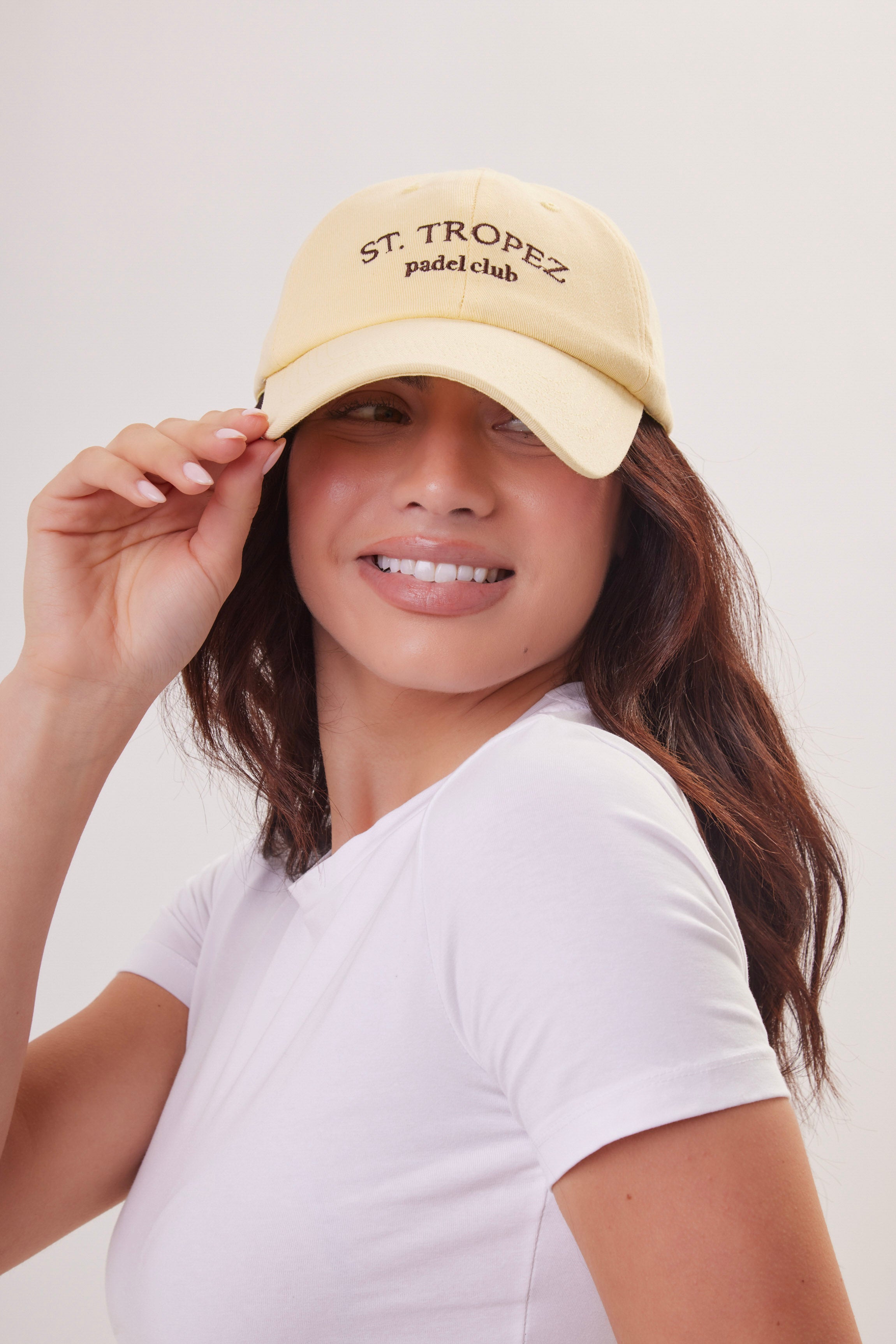 Woman's St. Tropez Padel Club Baseball Cap in Yellow
