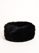 Woman's Super Fluffy Faux Fur Headband in Black