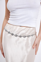 Women’s Rose Chain Belt in Vintage Silver