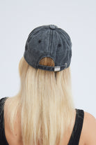 Women’s Manhattan Racquet Club Baseball Cap in Washed Black