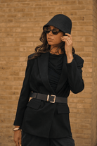 Women's Wool Blend Bucket Hat in Black