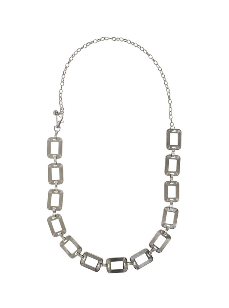 My Accessories London Square Chain Belt in Silver | Festival | Glam | Going out | Boho | Retro | Y2K | Chainlink | Body Jewellery | Accessory | Accessories | Women's | Occasion | 