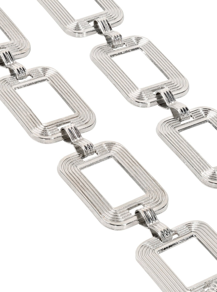 My Accessories London Square Chain Belt in Silver | Festival | Glam | Going out | Boho | Retro | Y2K | Chainlink | Body Jewellery | Accessory | Accessories | Women's | Occasion | 
