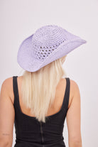 Straw Cowboy Hat in Purple | | Festival Hat | Holiday Hat | Women's summer hat | Beach | Holiday | My Accessories London Hat | Lilac Cowboy Hat Purple Hat | Lilac Hat | Cowgirl Hat | best Festival hat 