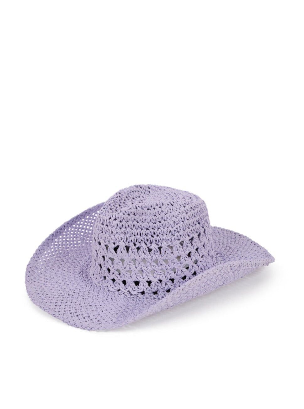 Straw Cowboy Hat in Purple | | Festival Hat | Holiday Hat | Women's summer hat | Beach | Holiday | My Accessories London Hat | Lilac Cowboy Hat Purple Hat