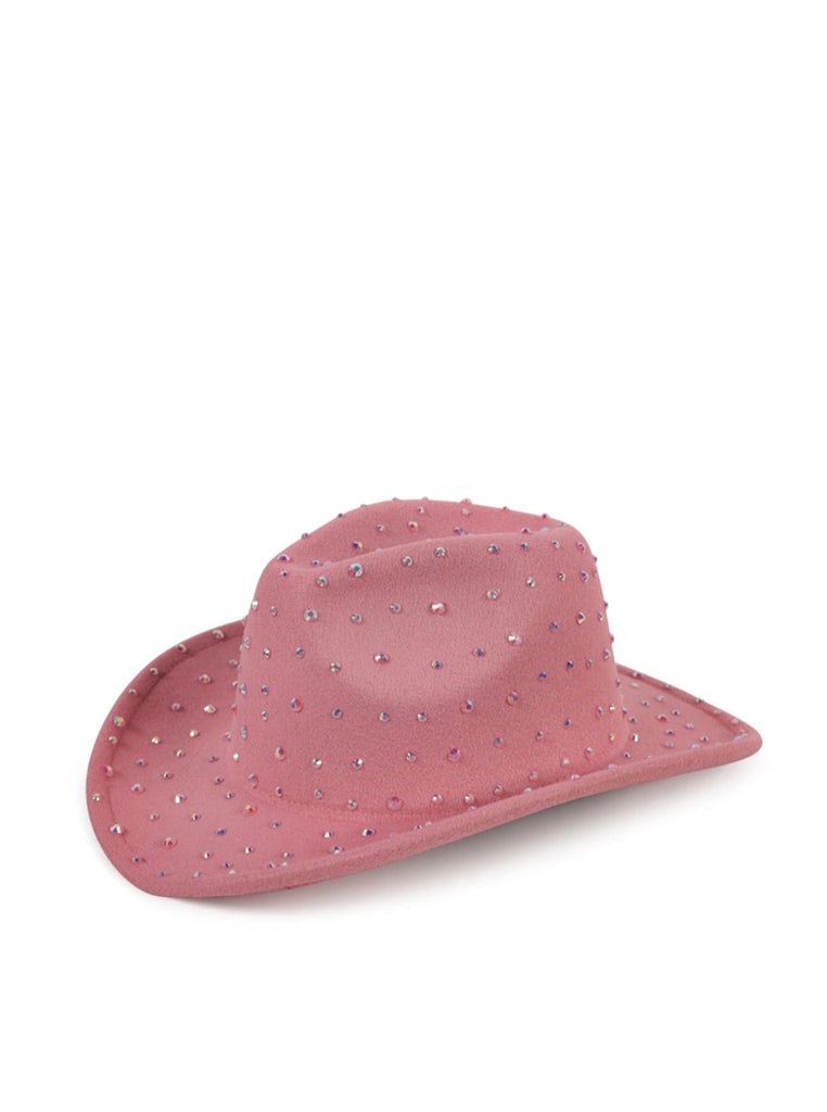 My Accessories London Rhinestone Cowboy Hat in Pink | Festival | Party | Costume | Barbie | Glam | Hen | Wedding | Occasion | Sparkly | Rhinestone | Diamante | Women's | Accessories | Accessory