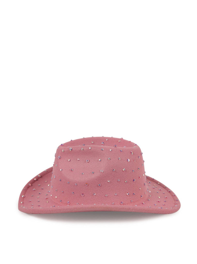 My Accessories London Rhinestone Cowboy Hat in Pink | Festival | Party | Costume | Barbie | Glam | Hen | Wedding | Occasion | Sparkly | Rhinestone | Diamante | Women's | Accessories | Accessory