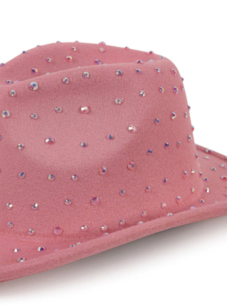 My Accessories London Rhinestone Cowboy Hat in Pink | Festival | Party | Costume | Barbie | Glam | Hen | Wedding | Occasion | Sparkly | Rhinestone | Diamante | Women's | Accessories | Accessory