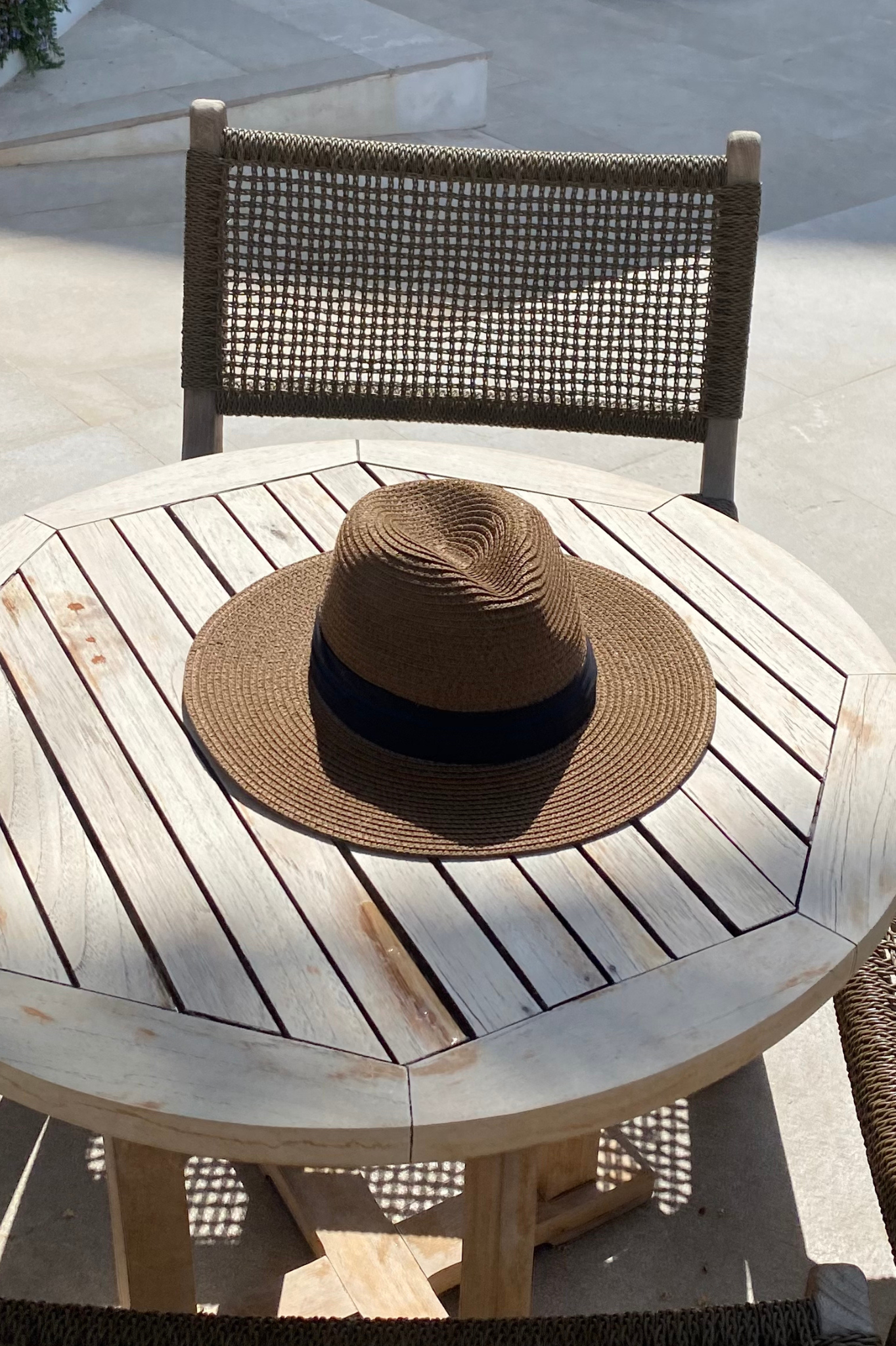 Straw Fedora in Brown with Black Ribbon Trim | beach hat | holiday hat | summer hat | fedora hat | hat | hats | coastal core hat | festival hat | straw hat | women's hat | women's hats | women's accessories | hat | hats | coastal cowgirl | costal grandmother | Mediterranean accessories | city break accessories | brown hat |