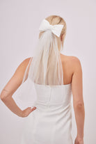 Bridal Bow Veil in White - Hair Clip - My Accessories London