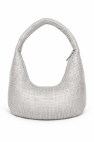 Chainmail Round Crystal Bag in Silver - Mini Bag - My Accessories London