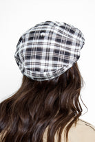 Check Beret in Black and Cream - Beret - My Accessories London