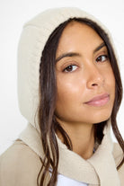 Chunky Ties Knitted Bonnet in Oatmeal - Bonnet - My Accessories London