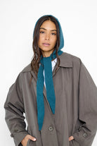Chunky ties Knitted Bonnet in Teal - Bonnet - My Accessories London