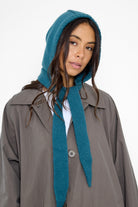 Chunky ties Knitted Bonnet in Teal - Bonnet - My Accessories London