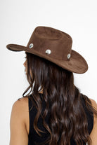Cowboy Hat in Brown with Silver Studs - Cowboy Hat - My Accessories London