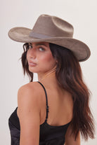 Cowboy Hat in Taupe Stone Grey - Cowboy Hat - My Accessories London