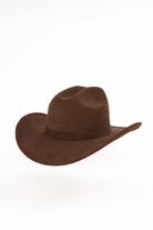 Dark Brown Faux Suede Cowboy Hat - Cowboy Hat - My Accessories London