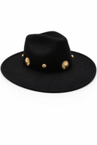 Fedora in Black with Gold Studs - Fedora - My Accessories London