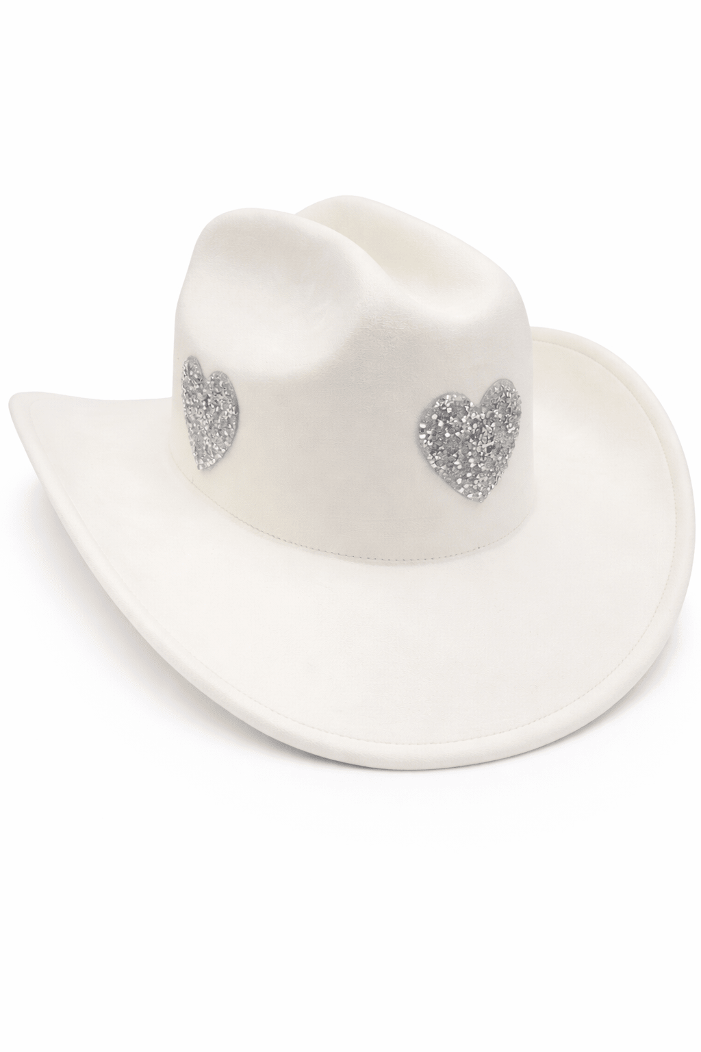 Festival Hearts Patches Cowboy Hat in Off White - Cowboy Hat - My Accessories London
