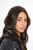 Fluffy Faux-Fur Earmuffs in Brown with Black Tips - Ear Muffs - My Accessories London
