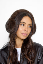 Fluffy Faux-Fur Earmuffs in Brown with Black Tips - Ear Muffs - My Accessories London