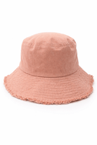 Frayed Edge Denim Bucket Hat in Pink - Bucket Hat - My Accessories London