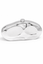 Hammered Metal Clutch Bag in Silver - Clutch Bag - My Accessories London