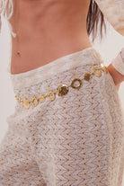 Hammered Round Chain Belt in Gold - Chain Belt - My Accessories London