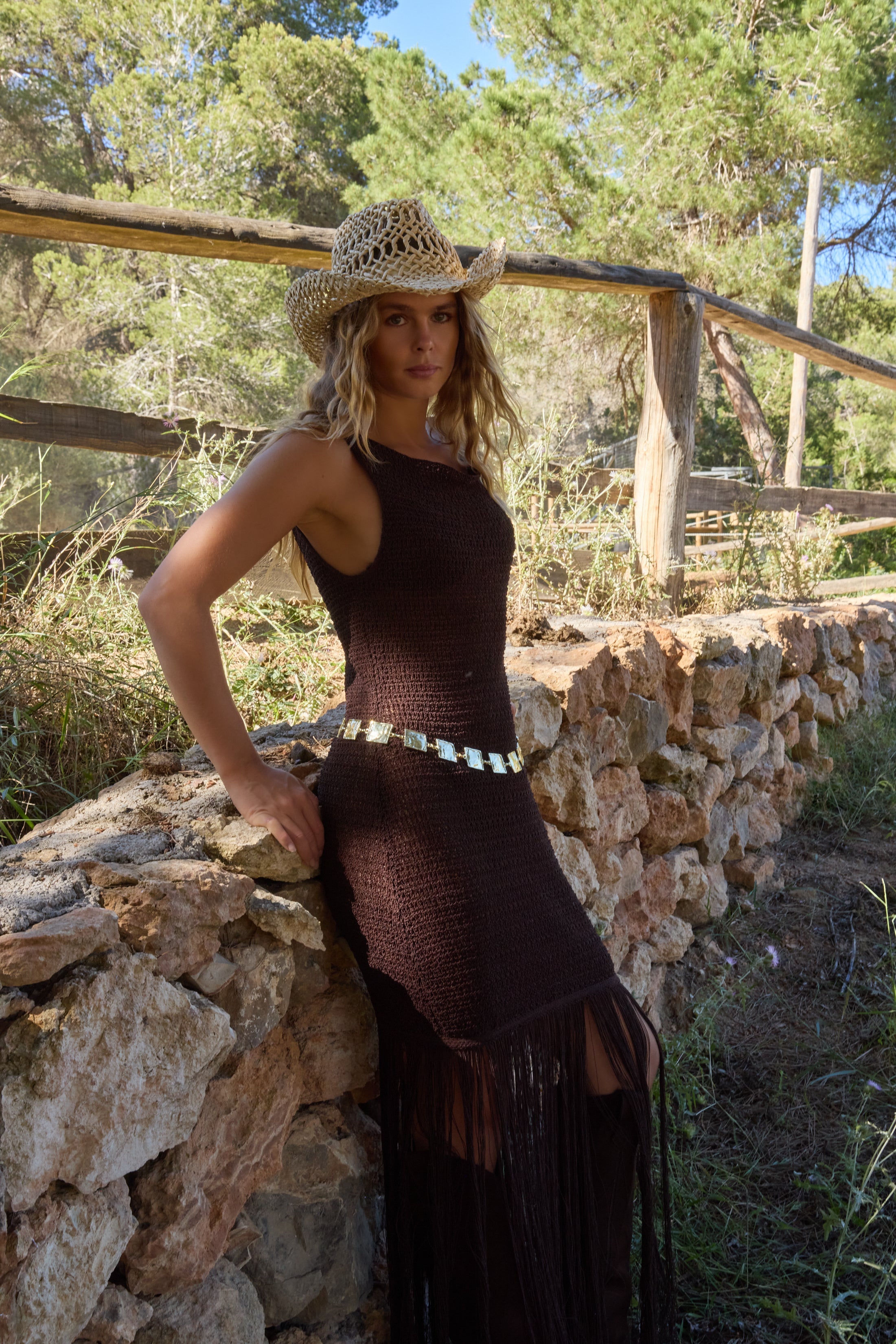 Hammered Square Chain Belt in Gold - Chain Belt - My Accessories London