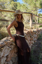 Hammered Square Chain Belt in Gold - Chain Belt - My Accessories London