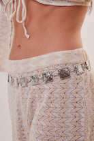 Hammered Square Chain Belt in Silver - Chain Belt - My Accessories London