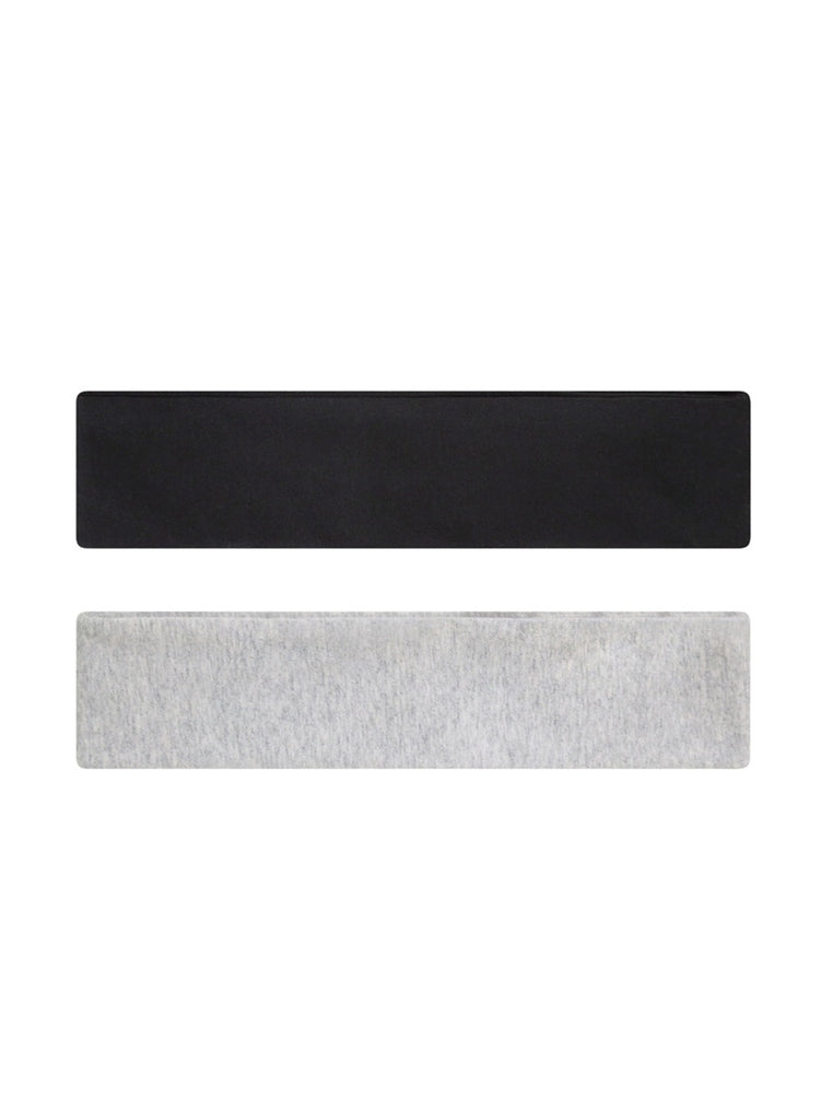 My Accessories London Jersey Headbands in Black and Grey | 90s | Retro | Gym | Work | Festival | multipack | Women's accessories | Accessory | Y2K | Basics | Essentials | 