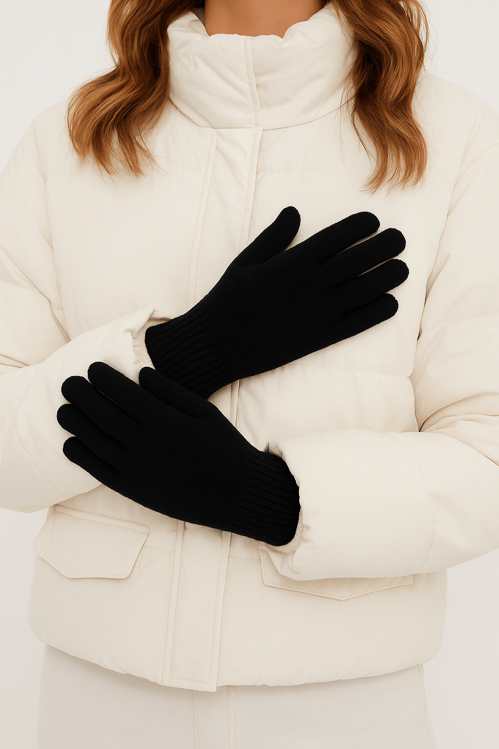 Knitted Touch Screen Gloves in Black - Gloves - My Accessories London