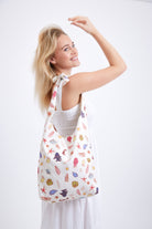 Knotted Tote Bag with Nautical Print in Multicolour - Tote Bag - My Accessories London