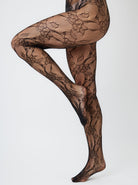 Lace Floral Fishnet Tights in Black - Tights - My Accessories London