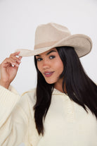 Light Brown Faux Suede Cowboy Hat - Cowboy Hat - My Accessories London