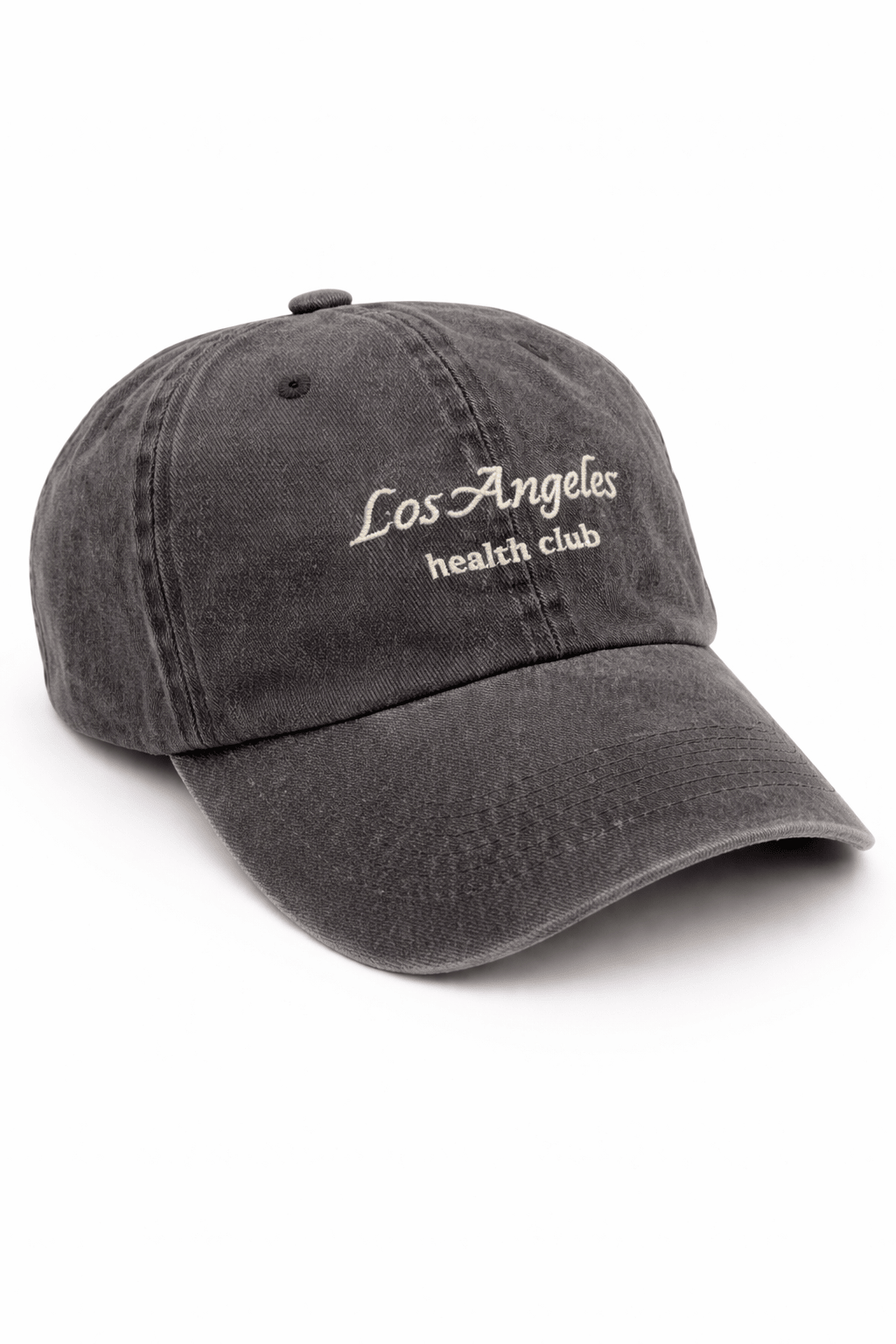 Los Angeles Health Club Baseball Cap in Washed Black - Baseball Cap - My Accessories London