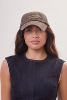 Los Angeles Health Club Baseball Cap in Washed Brown - Baseball Cap - My Accessories London
