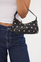 Mini Studded Handheld Bag in Black and Silver - Mini Bag - My Accessories London