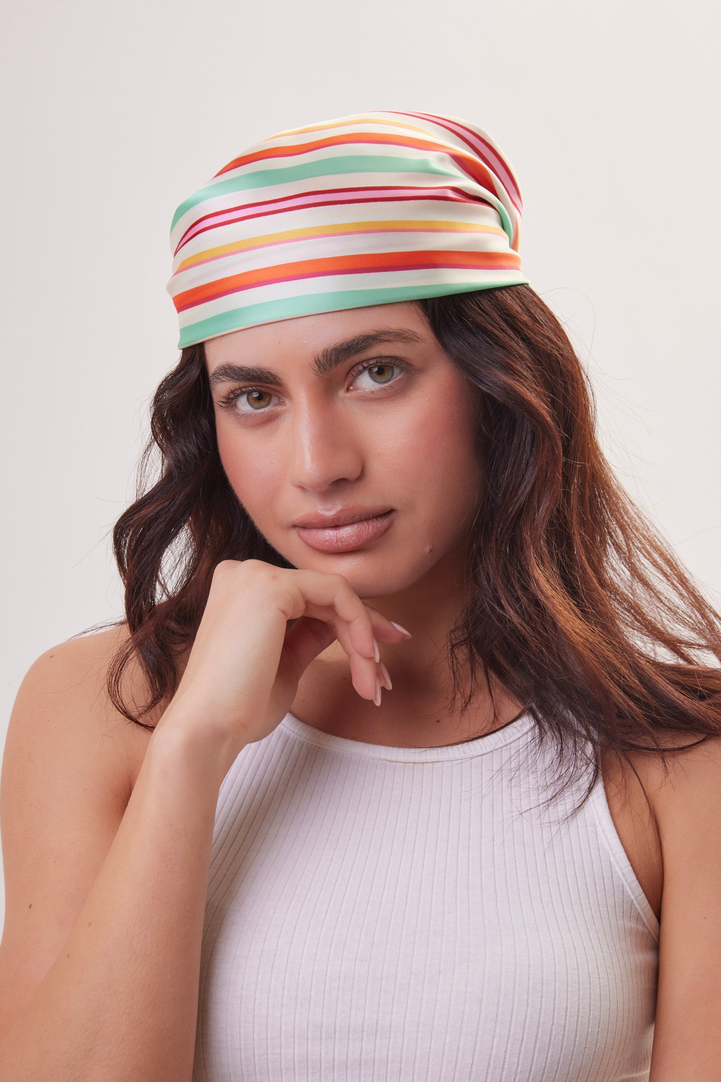 Multicoloured Bright Striped Satin Neck Tie - Neck Tie - My Accessories London