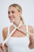 Multiway Neck Tie Bandana in Pink and Green Argyle Print - Bandana - My Accessories London