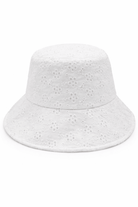 Oversized Broderie Anglaise Bucket Hat in White - Bucket Hat - My Accessories London