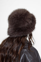 Oversized Fluffy Fur Bucket Hat in Dark Brown - Bucket Hat - My Accessories London