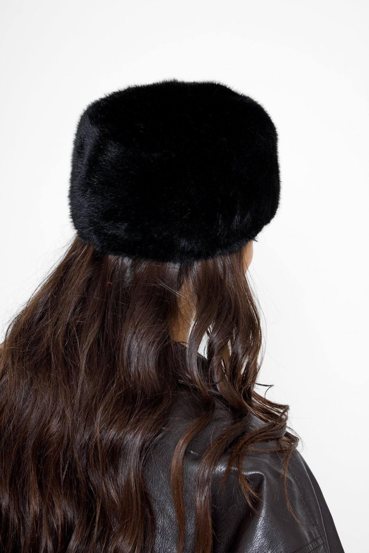 Pillbox Fur Hat in Black - Bucket Hat - My Accessories London