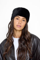 Pillbox Fur Hat in Black - Bucket Hat - My Accessories London